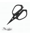 Tesoura de corte de buraco negro PE 75x120mm preta