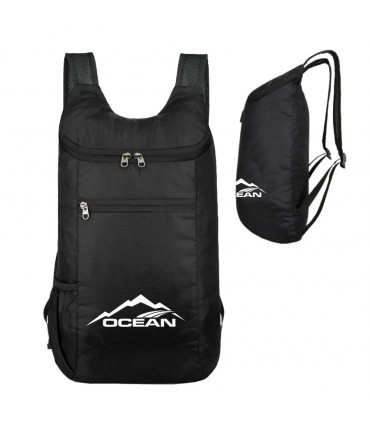 Mochila dobrável Ocean SM 15L 38x26x12cm cor preta