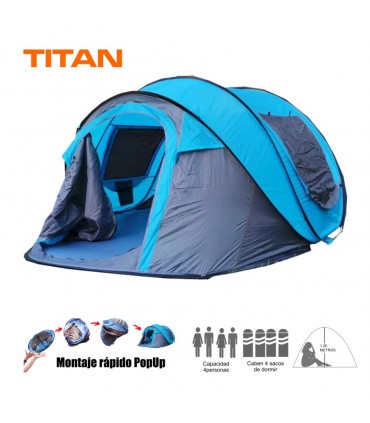Tienda de campaña TITAN Waterproof 2.80*2.10*1.2M PopUp Azul