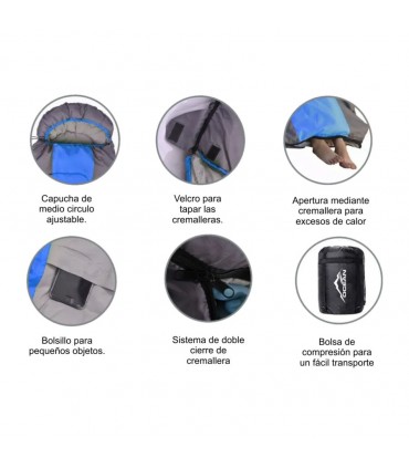 CAMPER convertible sleeping bag 195x75cm Blue