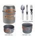 Conjunto de talheres de mesa Camper Ocean Stone serviço copo de chaleira 5 peças