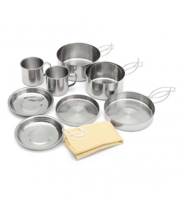 Camper tableware kit Ocean Luxor 8 pieces Stainless steel