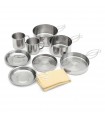 Kit vajilla camper Ocean Luxor 8 piezas Acero inoxidable