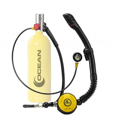 Diving bottle regulator set with tube + valve