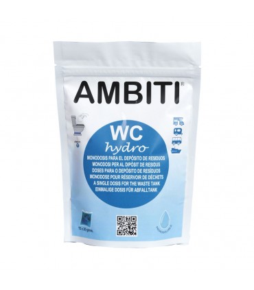 Limpador químico monodose para tanques de resíduos sanitários Ambiti Hydro 15 unix 20gr