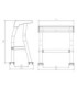 T-Top speziell geneigter Sitz 723x423x759mm