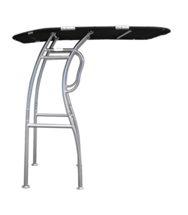 T-Top PRO 2.0 awning Silver anodized aluminum black canvas