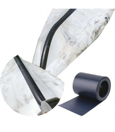 Cintura protettiva a chioma speciale kayak 2" 5.08cm 1 metro nero