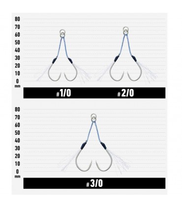 Vanfook hook Jigen Glitter Assist JGR-45-2 units various sizes