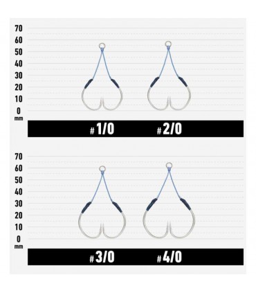 Vanfook Spinbull Flex Twin Assist Hook FT-2.5 - 2 units various sizes