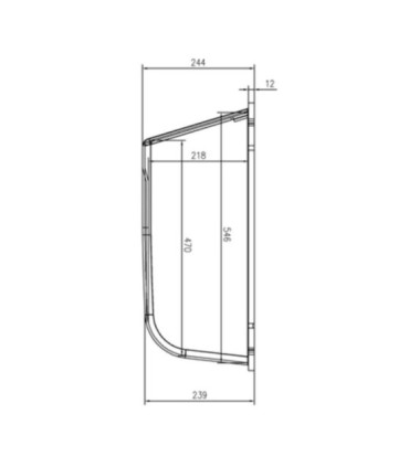 Toldo T-Top Caixa eletrônica com fechadura 70X66X33 cm