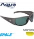 Des lunettes AQ EAGLE MATT SILVER/ PL YELLOW Polarisées