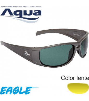 Gläser AQ EAGLE MATT SILVER/ PL GELLOW Polarisiert