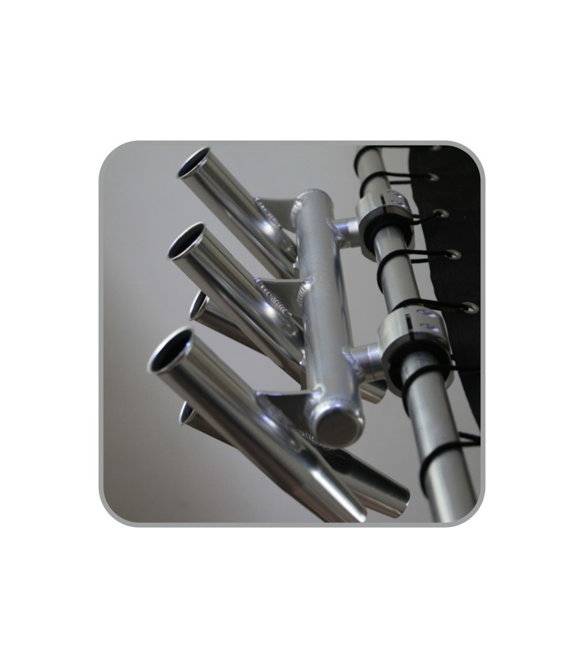 Accessoire Pêche Marine Support De Canne à Pêche En Aluminium - Pour Rail De 3,8 Cm - Marine City Support Canne à Pêche