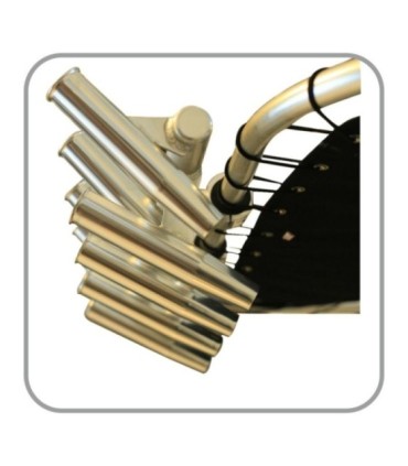 T-Top Rod holder support 9 units anodized aluminum