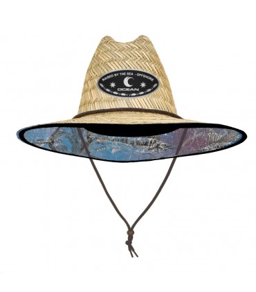 Ocean Straw Blue Wave natural hat one size 57/60