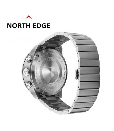 Original North Edge Gavia Uhr mit Stahlgurt. Pilot-Hybrid