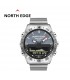 Reloj original North Edge Gavia correa acero. Hibrido Piloto