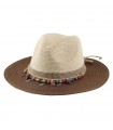 Ocean Binimi Hat Beige and Brown Adult T58