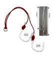 Anzuelo Assist doble 140x155mm 2/0-3/0 CHOCO