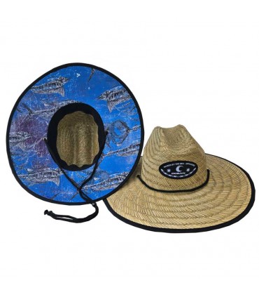 Chapeau Ocean Straw Blue Wave naturel taille unique 57/60