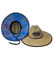 Chapéu natural Ocean Straw Blue Wave tamanho único 57/60