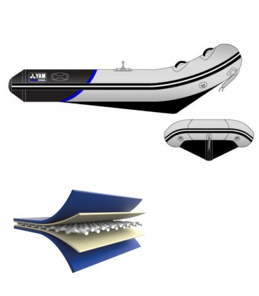 Pack embarcacion Yamaha YAM 310S suelo aluminio + Yamaha F8FMHS