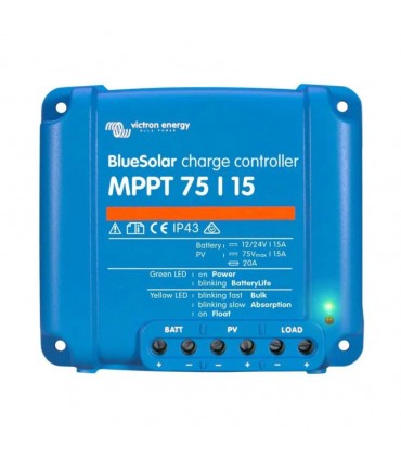 Regulador de carga Victron Blue Solar MPPT 75/15 (12/24V-15A) - SCC010015050R