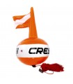 Round competition buoy with Cressi flag