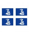Martinique-Flagge Mehrere Messungen