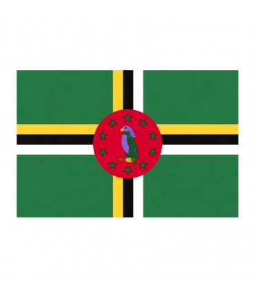 Dominica bandeira várias medidas