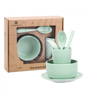 Vaisselle de jeu 6 pièces Polypropylène (PP) Vert