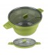 Pentola pieghevole acciaio con coperchio 2,5 litri 31.5xssx22cm