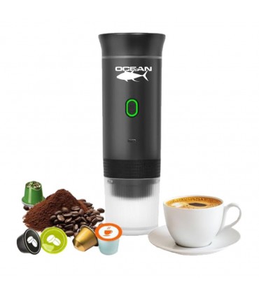 Máquina de café portátil instantável com bateria preta de 80ml