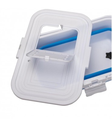 Basket / folding cube with lid and hatch 13L 39,5x26cm
