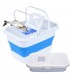 Cesto / cubo pieghevole con coperchio e portello 13L 39,5x26cm