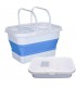 Panier / cube pliant avec couvercle et trappe 13L 39,5x26cm