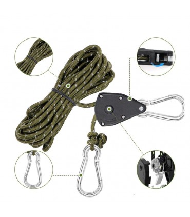 Corde de 4mm avec tenseur pour la campagne de tente 4m