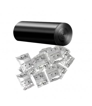 Kit 12 bags 60x60cm and 12 dry toilet dryers