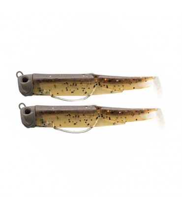Isca preto minnow 2-bm90 duplo combo pug 7g chocolate goby
