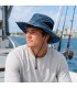 Chapeau océan angler gyotaku bleu