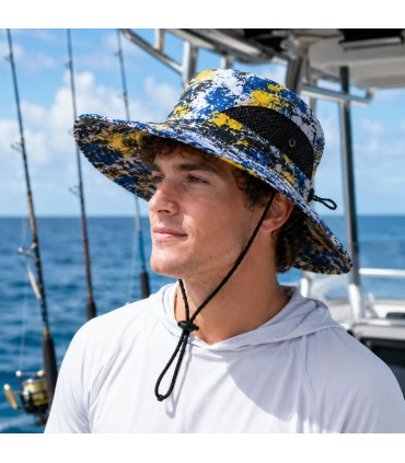 Le chapeau Ocean Angler Canary Splash