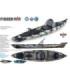 Kayak Angler 13 Lunghezza 4.05m Larghezza 0.84m.
