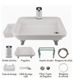 Kit lavabo portable avec robinet USB 50x43x15.5cm