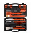 Maletin utensilios/accesorios barbacoa y cocina 18 piezas