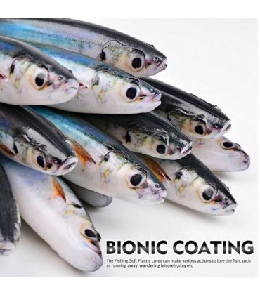 Bait réaliste vinyl maquerel 14.5cm/33.3g Pack 3 unités