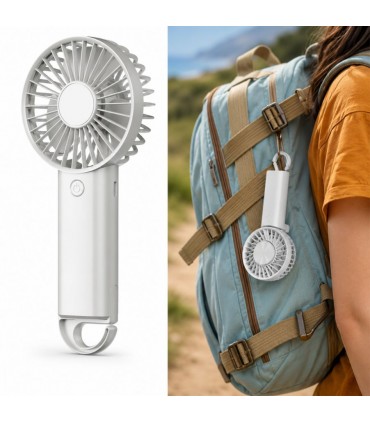 Mini ventilador de mão com carga USB do gancho