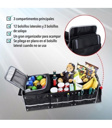 Folding Organizer Box Blue Car with Refrigerator 90x36x31cm