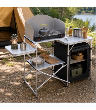 Mueble de cocina camping plegable 146*46*70cm