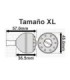 Pomo Fisherpro Deluxe Oro Nero XL 57x36.5x45
